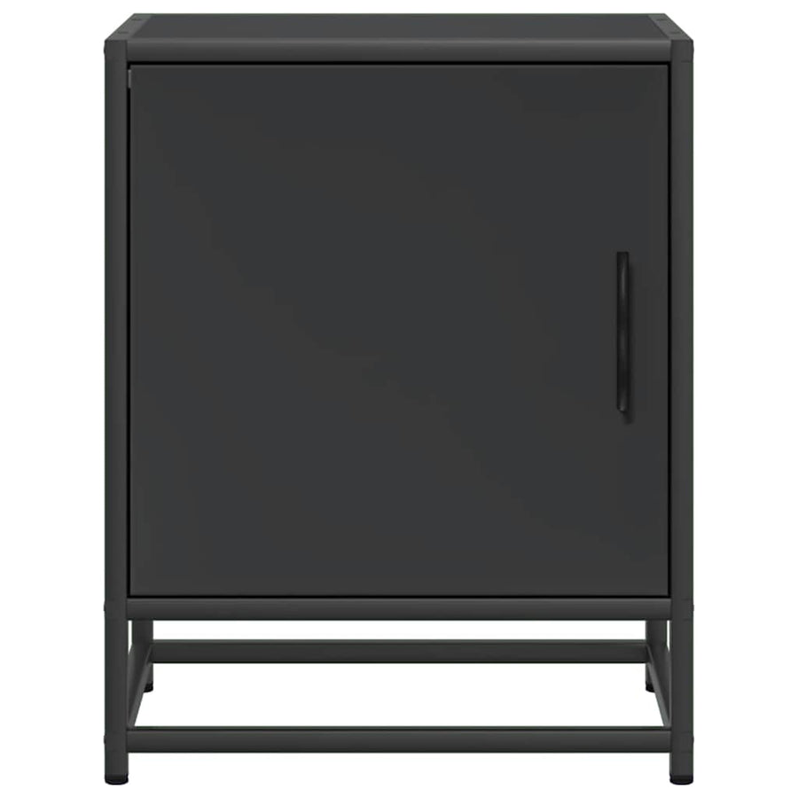 Nachtkastjes 2 st 40x31x50 cm bewerkt hout en metaal zwart