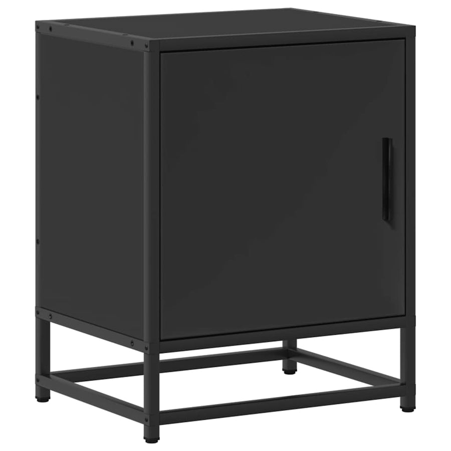 Nachtkastjes 2 st 40x31x50 cm bewerkt hout en metaal zwart