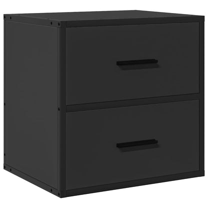 Nachtkastjes wandgemonteerd 2 st 40x31x39,5 cm zwart