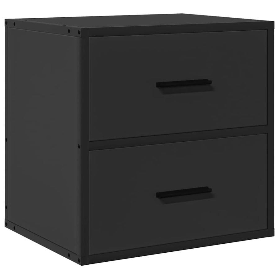Nachtkastjes wandgemonteerd 2 st 40x31x39,5 cm zwart