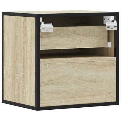 Nachtkastje wandgemonteerd 40x31x39,5 cm sonoma eikenkleurig