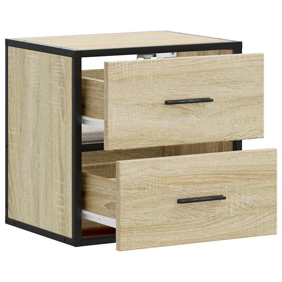 Nachtkastje wandgemonteerd 40x31x39,5 cm sonoma eikenkleurig