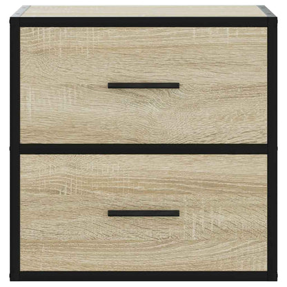 Nachtkastjes 2 st wandgemonteerd 40x31x39,5cm sonoma eikenkleur