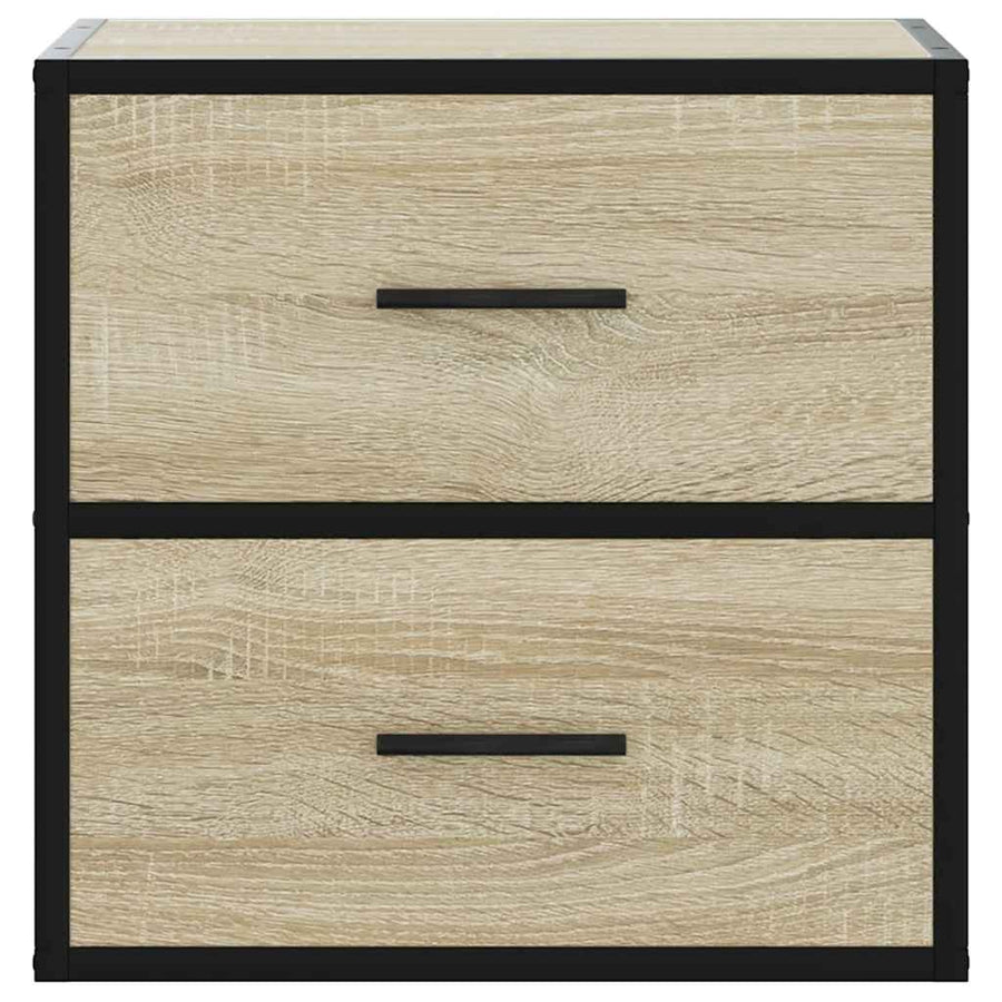 Nachtkastjes 2 st wandgemonteerd 40x31x39,5cm sonoma eikenkleur