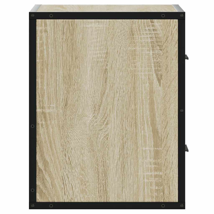 Nachtkastjes 2 st wandgemonteerd 40x31x39,5cm sonoma eikenkleur