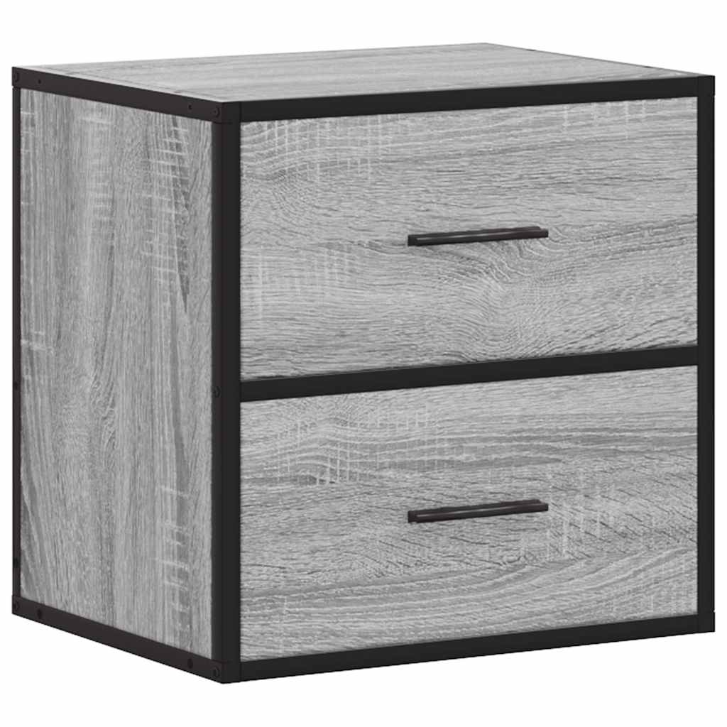 Nachtkastje wandgemonteerd 40x31x39,5cm grijs sonoma eikenkleur