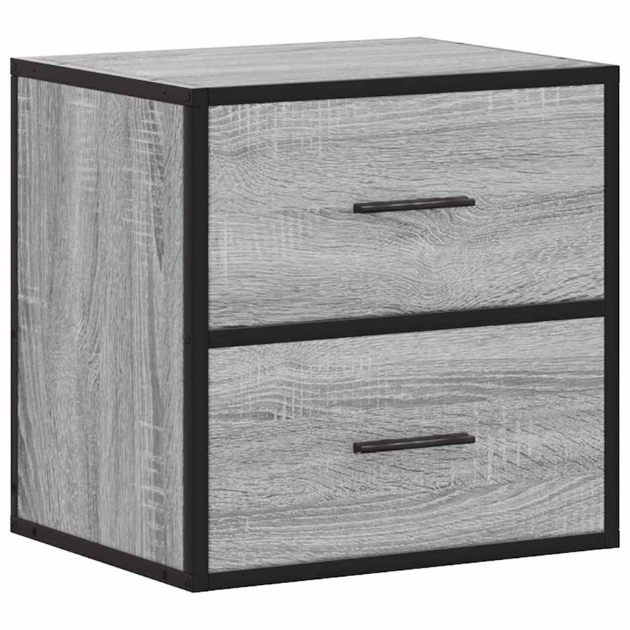 Nachtkastje wandgemonteerd 40x31x39,5cm grijs sonoma eikenkleur