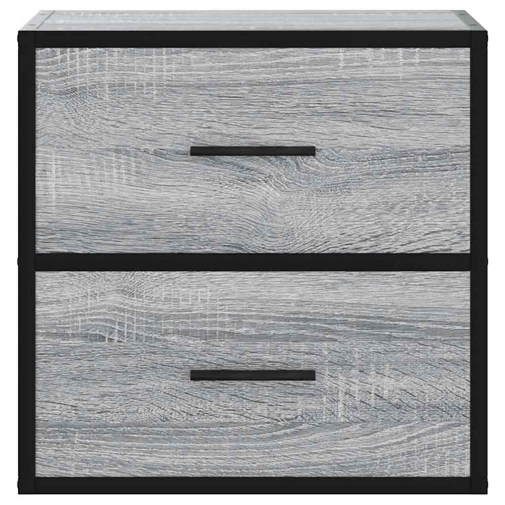 Nachtkastje wandgemonteerd 40x31x39,5cm grijs sonoma eikenkleur