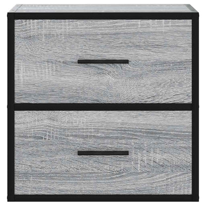 Nachtkastje wandgemonteerd 40x31x39,5cm grijs sonoma eikenkleur
