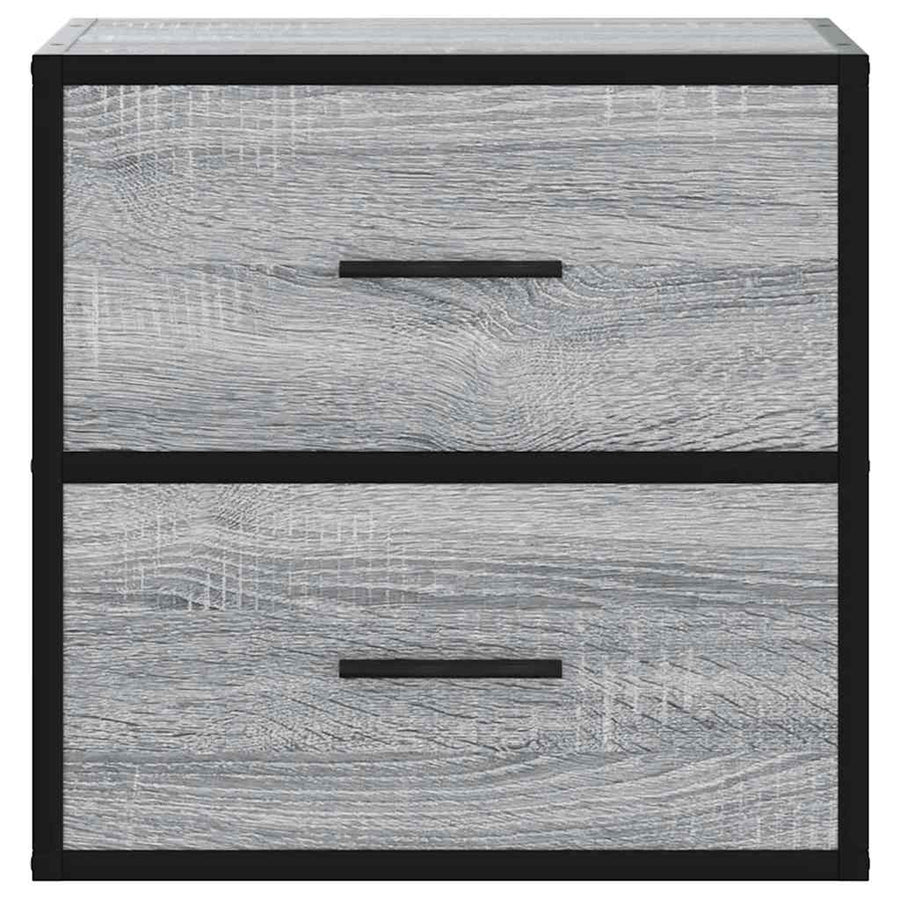 Nachtkastje wandgemonteerd 40x31x39,5cm grijs sonoma eikenkleur