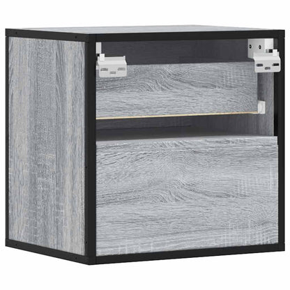 Nachtkastje wandgemonteerd 40x31x39,5cm grijs sonoma eikenkleur