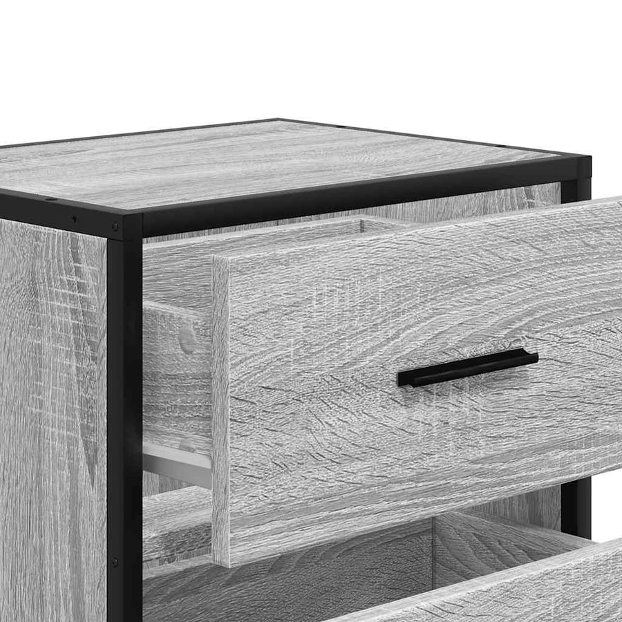 Nachtkastje wandgemonteerd 40x31x39,5cm grijs sonoma eikenkleur