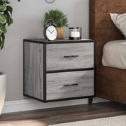 Nachtkastje wandgemonteerd 40x31x39,5 cm grijs sonoma eiken