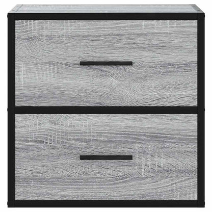 Nachtkastjes 2st wandgemonteerd 40x31x39,5cm grijs sonoma eiken