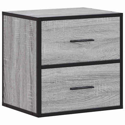 Nachtkastjes 2st wandgemonteerd 40x31x39,5cm grijs sonoma eiken