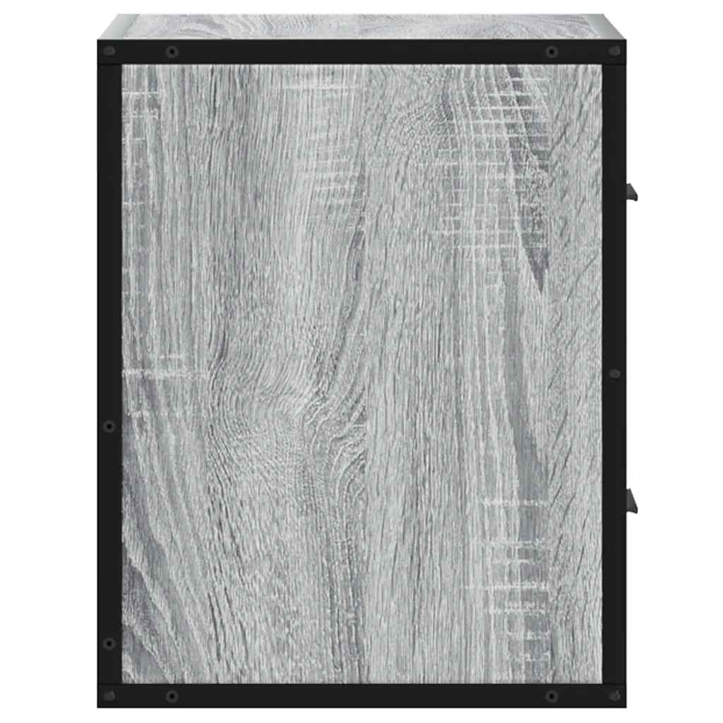 Nachtkastjes 2st wandgemonteerd 40x31x39,5cm grijs sonoma eiken