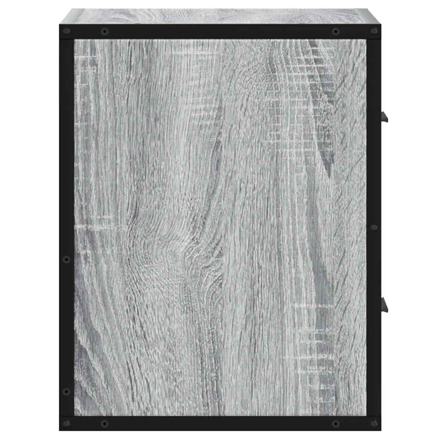 Nachtkastjes 2st wandgemonteerd 40x31x39,5cm grijs sonoma eiken