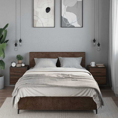 Nachtkastjes 2st wandgemonteerd 40x31x39,5cm bruin eikenkleurig