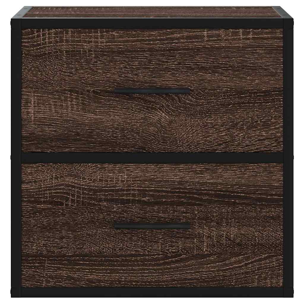 Nachtkastjes 2st wandgemonteerd 40x31x39,5cm bruin eikenkleurig