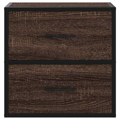 Nachtkastjes 2st wandgemonteerd 40x31x39,5cm bruin eikenkleurig