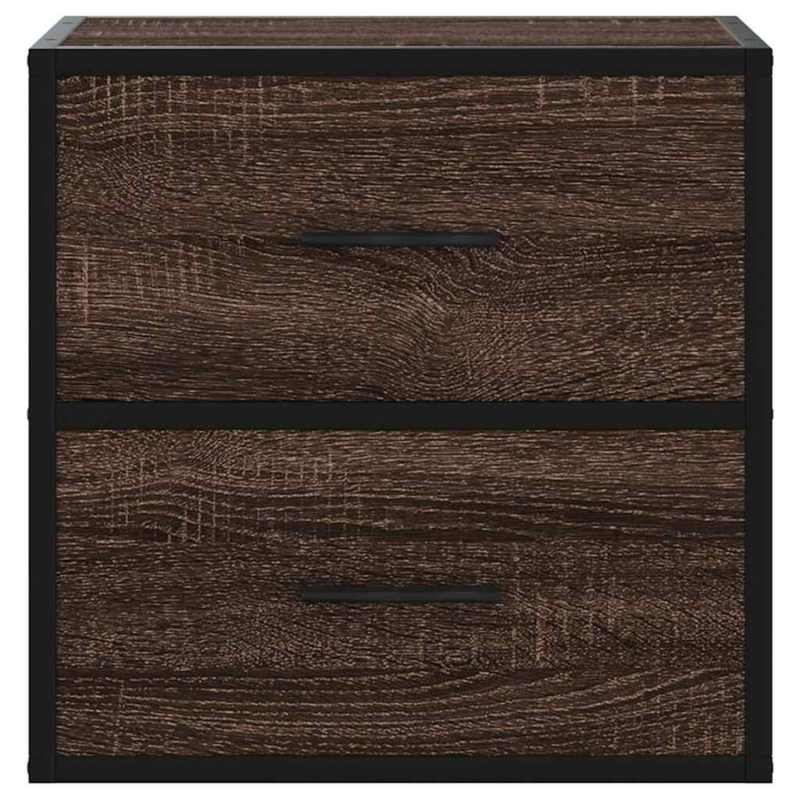 Nachtkastjes 2st wandgemonteerd 40x31x39,5cm bruin eikenkleurig