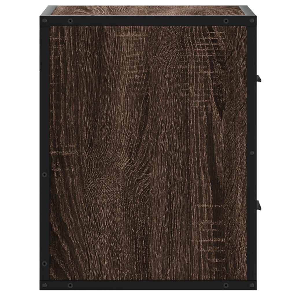 Nachtkastjes 2st wandgemonteerd 40x31x39,5cm bruin eikenkleurig