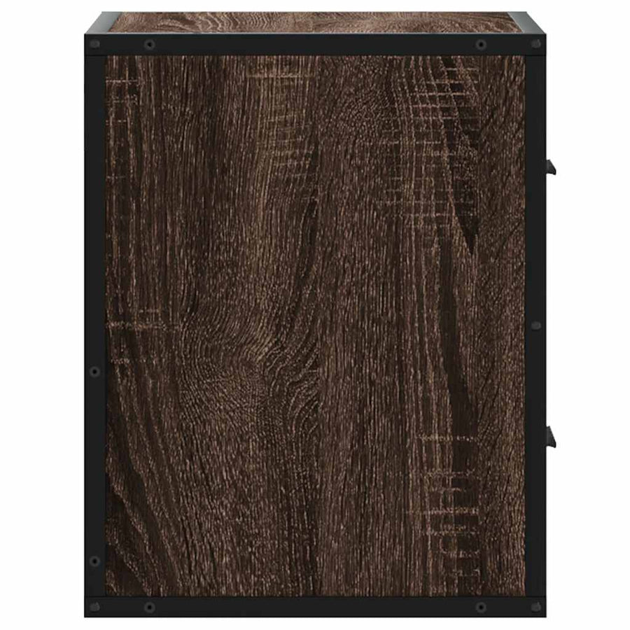 Nachtkastjes 2st wandgemonteerd 40x31x39,5cm bruin eikenkleurig