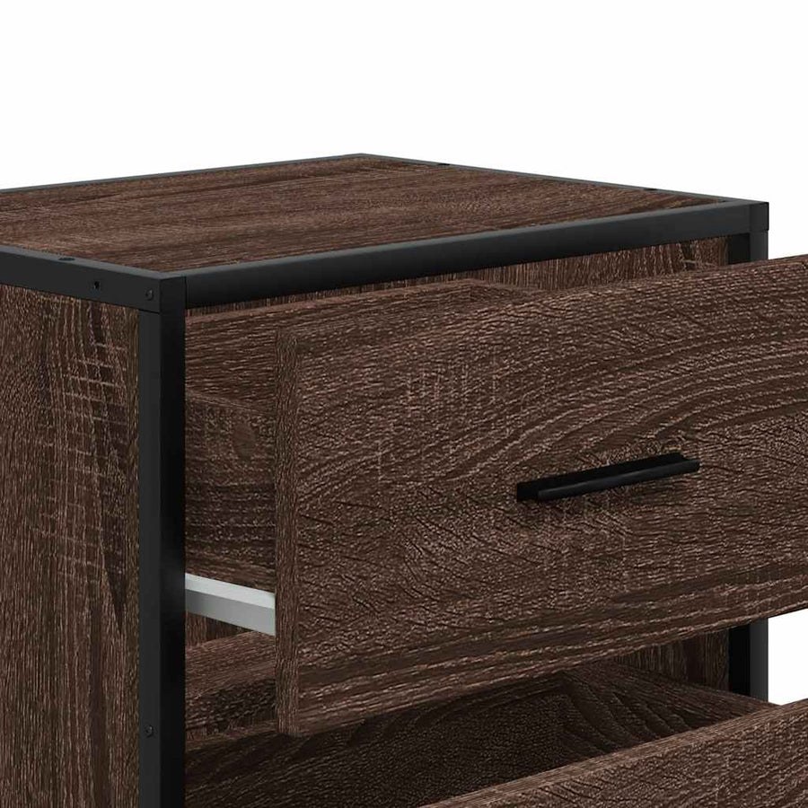Nachtkastjes 2st wandgemonteerd 40x31x39,5cm bruin eikenkleurig