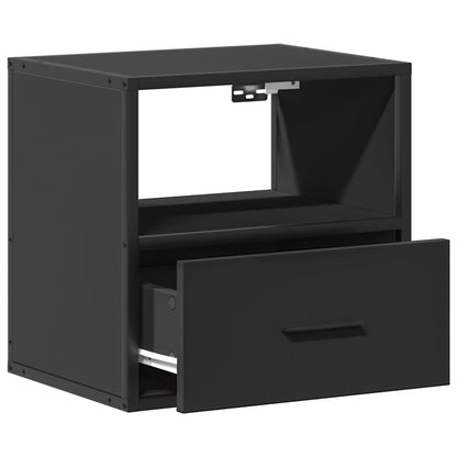 Nachtkastjes wandgemonteerd 2 st 40x31x39,5 cm zwart
