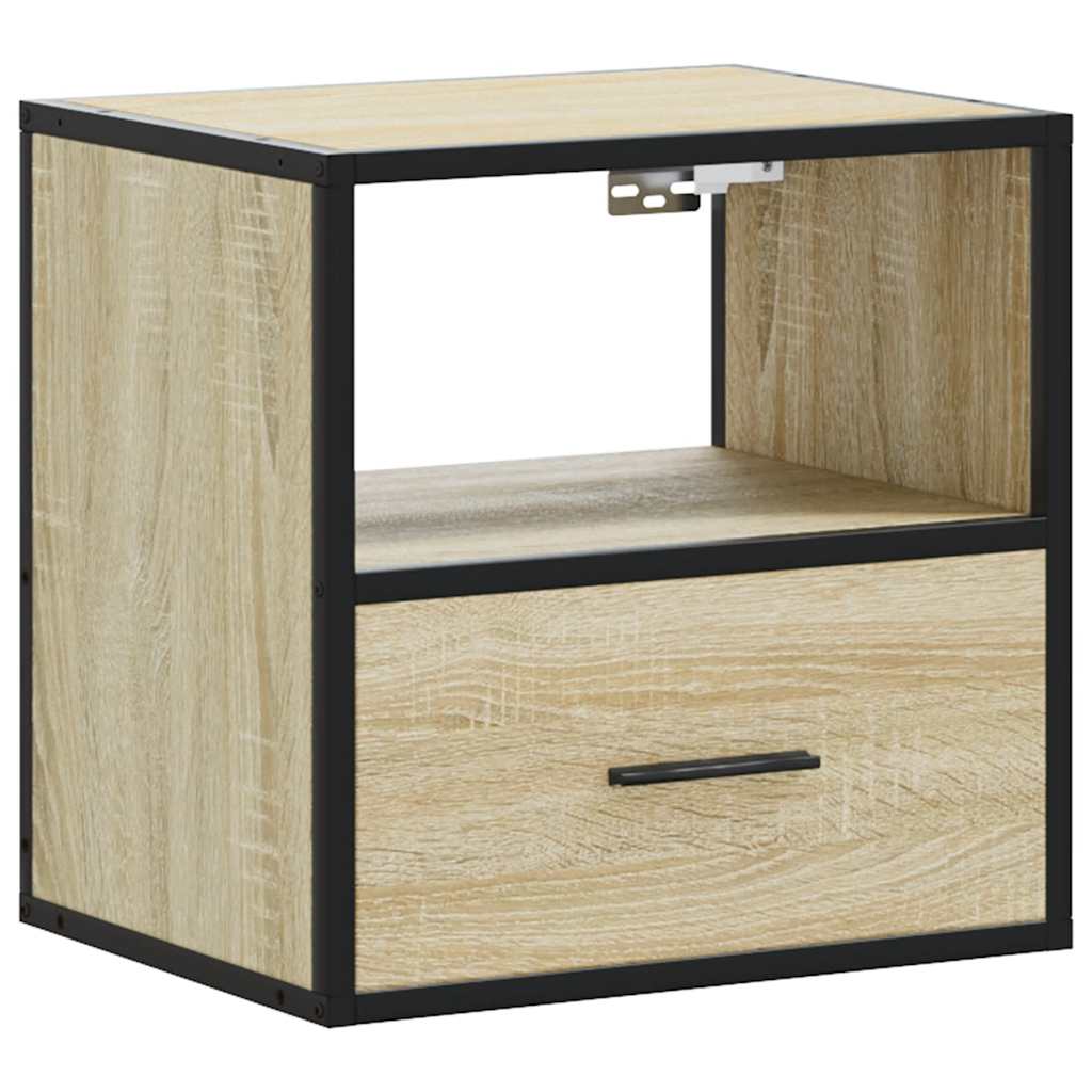 Nachtkastje wandgemonteerd 40x31x39,5 cm sonoma eikenkleurig