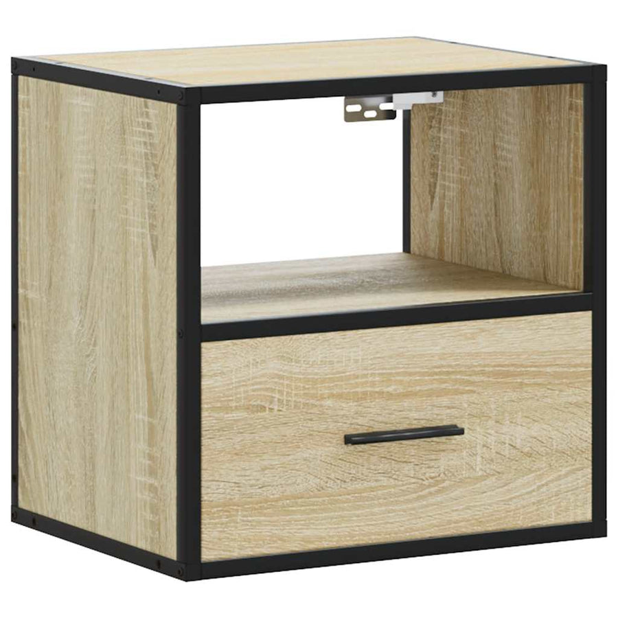Nachtkastje wandgemonteerd 40x31x39,5 cm sonoma eikenkleurig