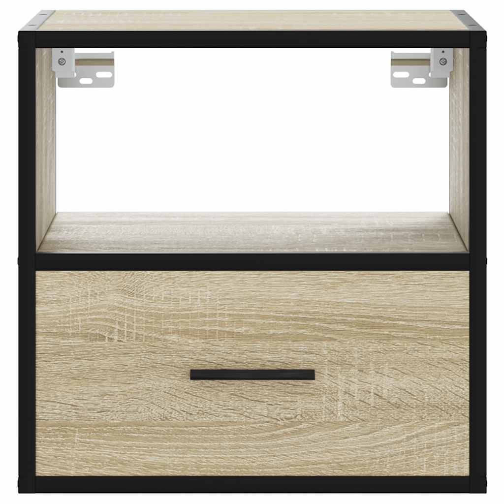 Nachtkastje wandgemonteerd 40x31x39,5 cm sonoma eikenkleurig