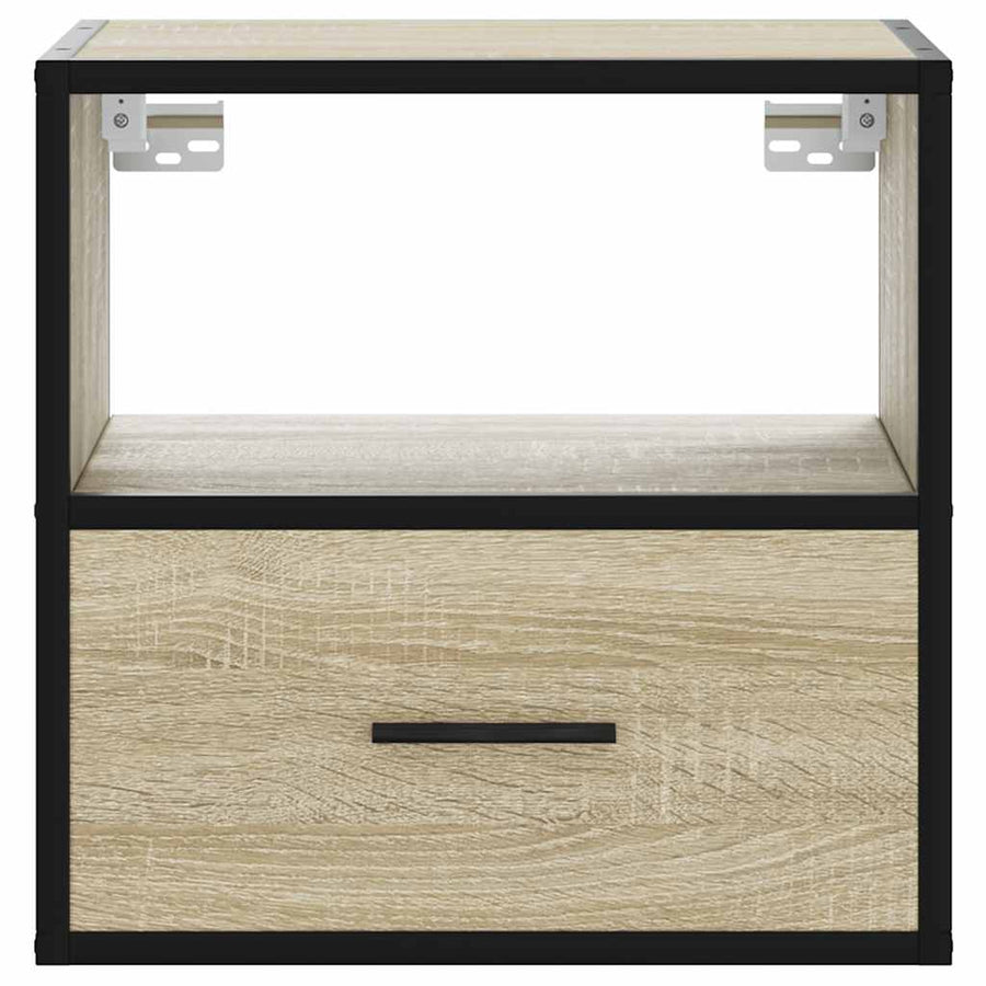 Nachtkastje wandgemonteerd 40x31x39,5 cm sonoma eikenkleurig