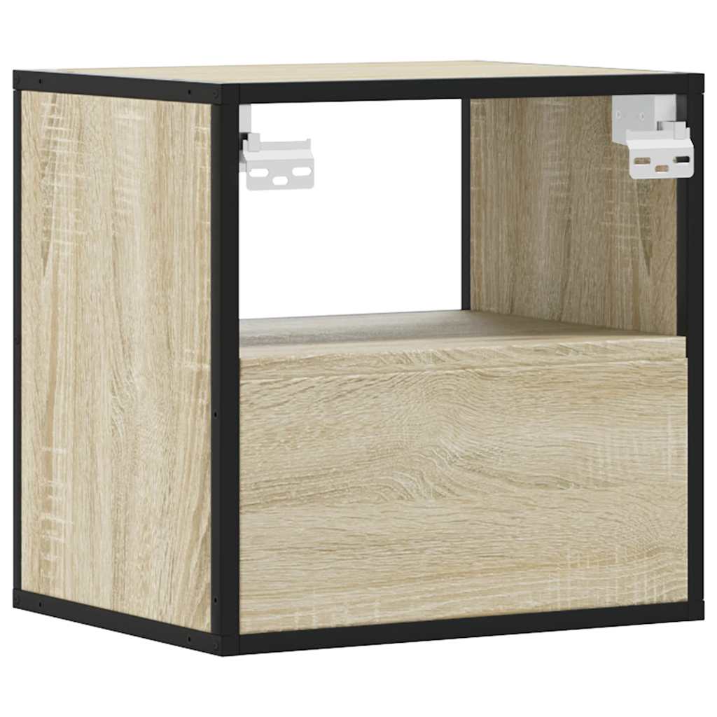 Nachtkastje wandgemonteerd 40x31x39,5 cm sonoma eikenkleurig