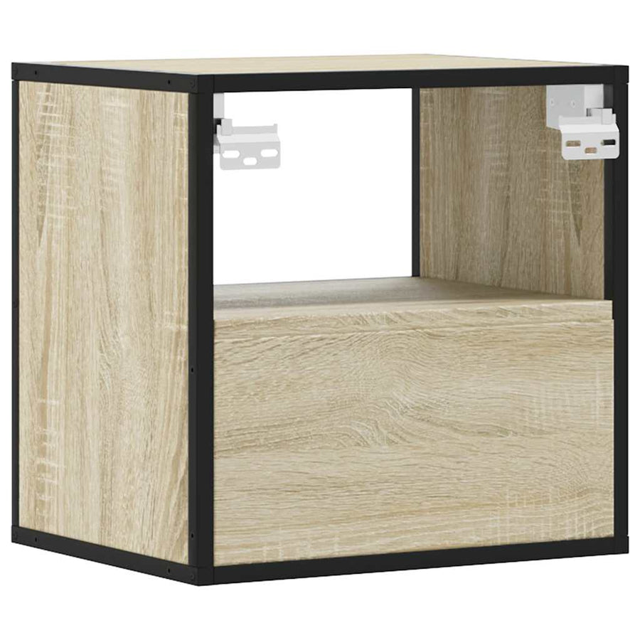 Nachtkastje wandgemonteerd 40x31x39,5 cm sonoma eikenkleurig