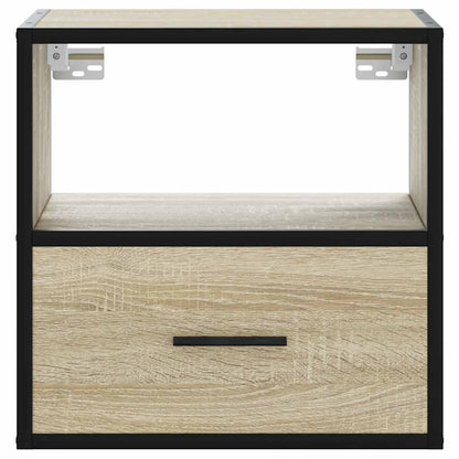 Nachtkastjes 2 st wandgemonteerd 40x31x39,5cm sonoma eikenkleur