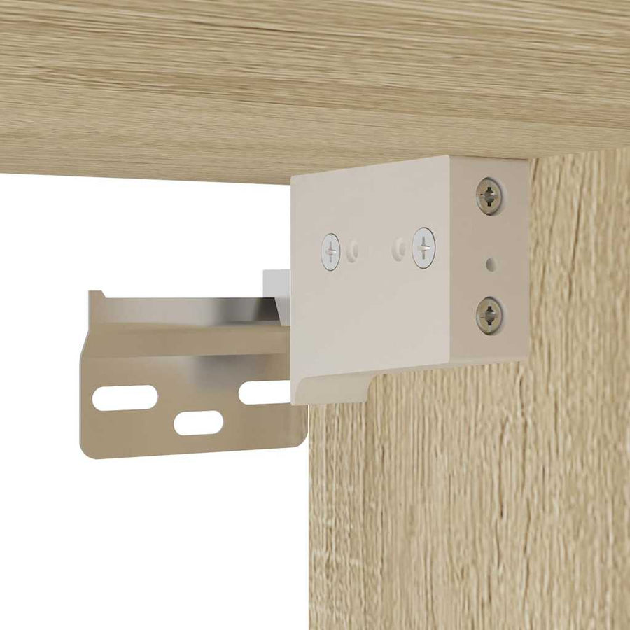 Nachtkastjes 2 st wandgemonteerd 40x31x39,5cm sonoma eikenkleur