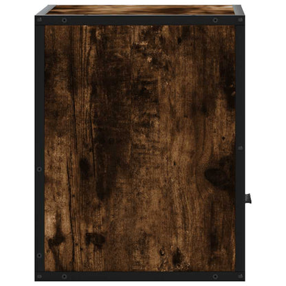 Nachtkastjes 2st wandgemonteerd 40x31x39,5cm gerookt eikenkleur