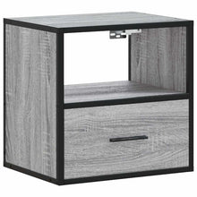 Nachtkastje wandgemonteerd 40x31x39,5cm grijs sonoma eikenkleur