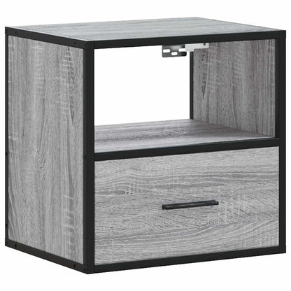 Nachtkastje wandgemonteerd 40x31x39,5cm grijs sonoma eikenkleur
