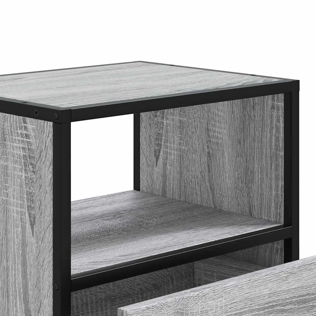 Nachtkastje wandgemonteerd 40x31x39,5cm grijs sonoma eikenkleur