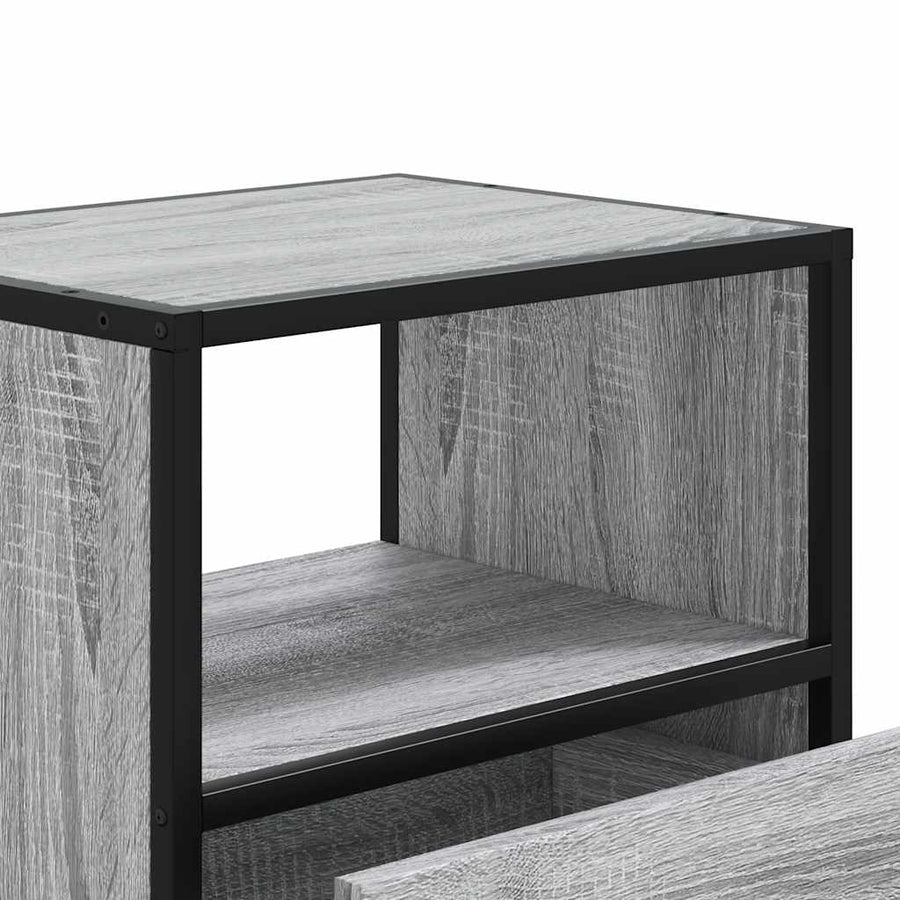 Nachtkastje wandgemonteerd 40x31x39,5cm grijs sonoma eikenkleur