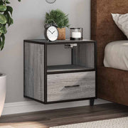 Nachtkastje wandgemonteerd 40x31x39,5 cm grijs sonoma eiken