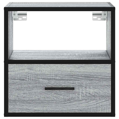 Nachtkastjes 2st wandgemonteerd 40x31x39,5cm grijs sonoma eiken