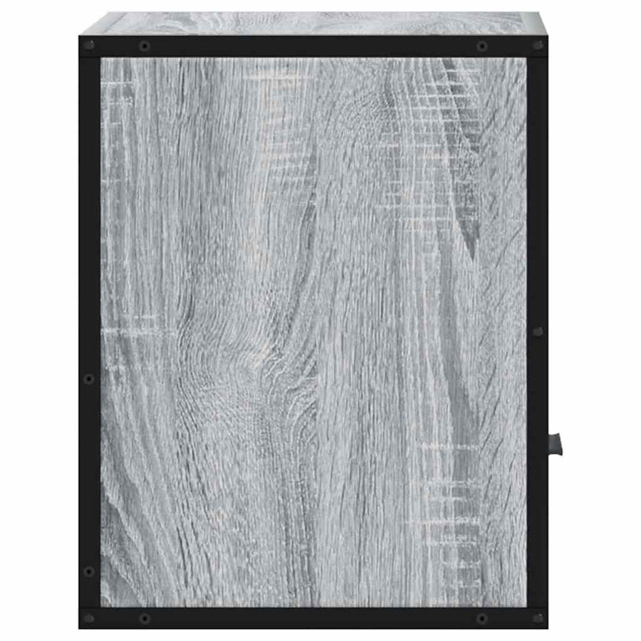 Nachtkastjes 2st wandgemonteerd 40x31x39,5cm grijs sonoma eiken