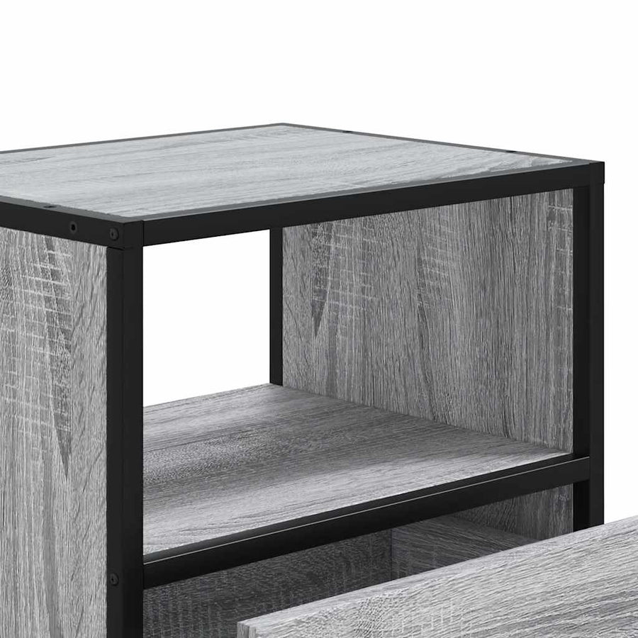 Nachtkastjes 2st wandgemonteerd 40x31x39,5cm grijs sonoma eiken