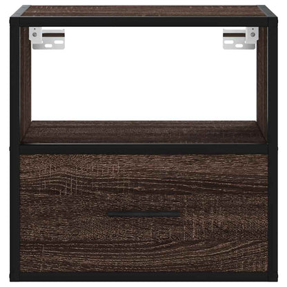 Nachtkastje wandgemonteerd 40x31x39,5 cm bruin eikenkleurig