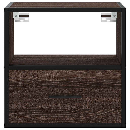 Nachtkastjes 2st wandgemonteerd 40x31x39,5cm bruin eikenkleurig