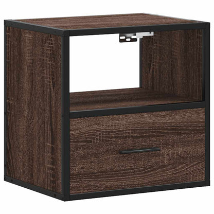 Nachtkastjes 2st wandgemonteerd 40x31x39,5cm bruin eikenkleurig