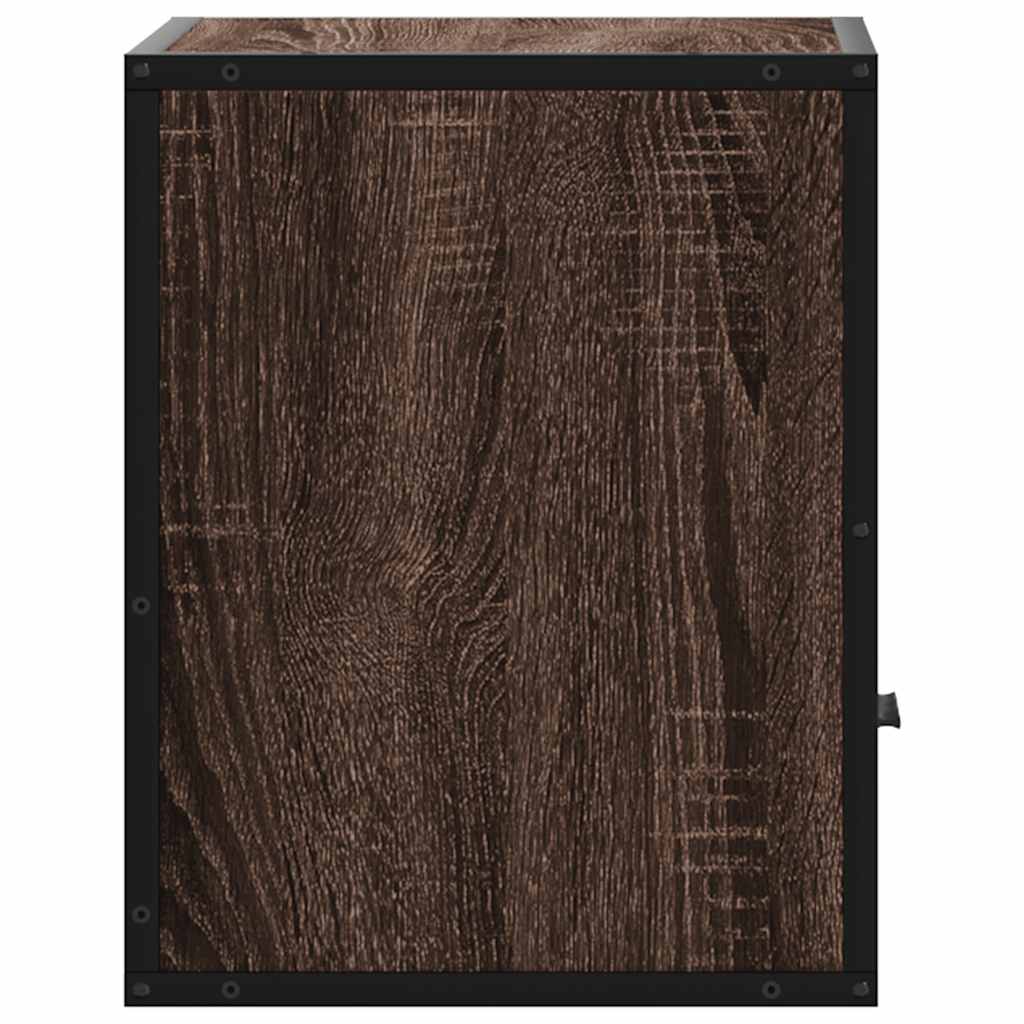 Nachtkastjes 2st wandgemonteerd 40x31x39,5cm bruin eikenkleurig